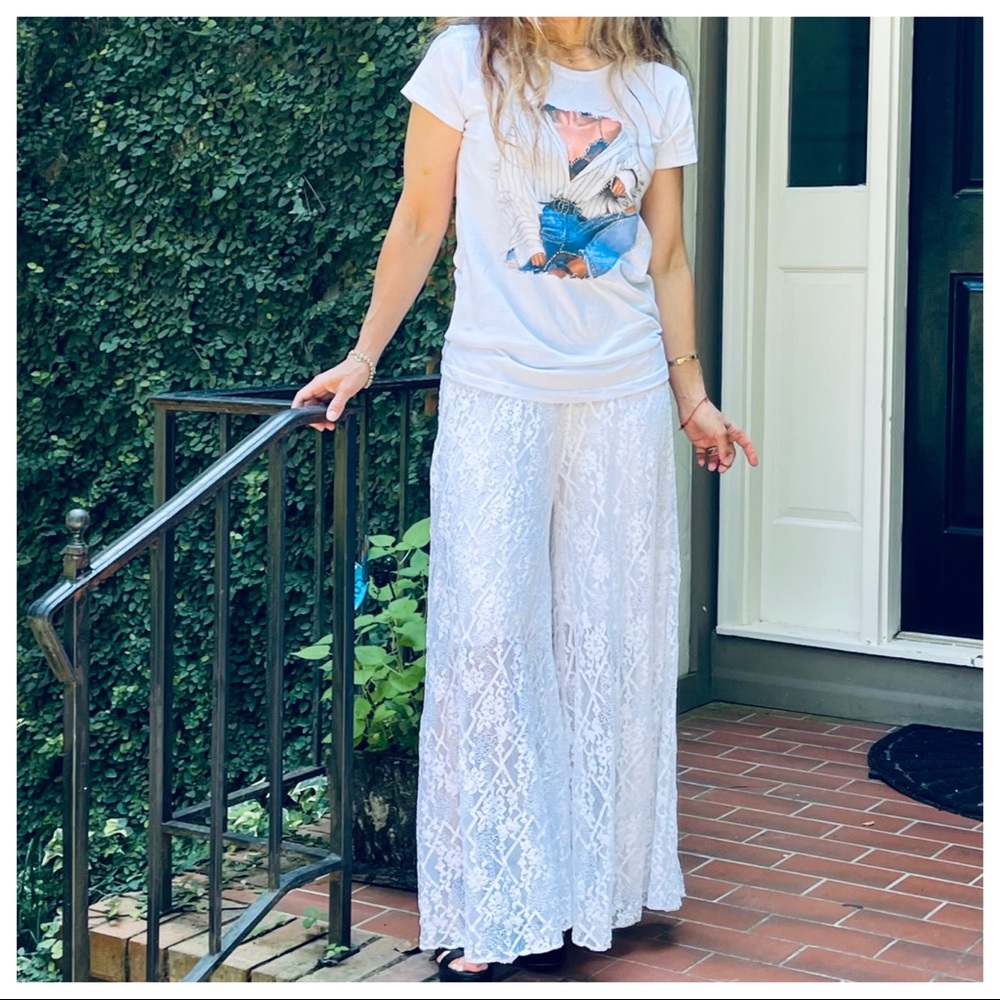 28 Made in Italy Gorgeous in Lace wide leg pants - Picture 6 of 9